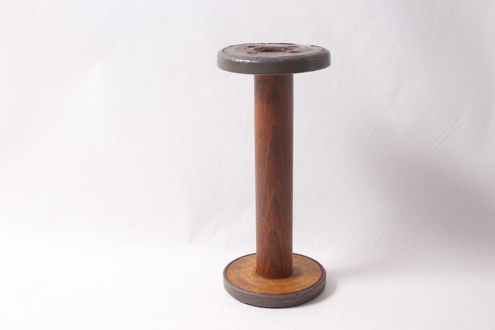 Antique Wooden Spool or Bobbin 12" Industrial Decor ~ 260521-WH 782